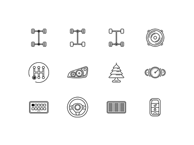Auto parts - part 2 auto car catalog icon pack icon set icondesign iconography icons parts shop