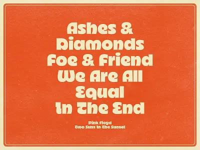 Two Suns in The Sunset 70s 80s aiyari design display graphic design peace retro typeface typography