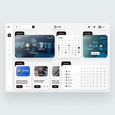 UI Design for Web App - Sport Club app app design appdesign behance dailyui dashboard design designinspiration dribbble footballapp graphic design soccer app sport app ui uidesign uidesigner ux uxdesign web app web design