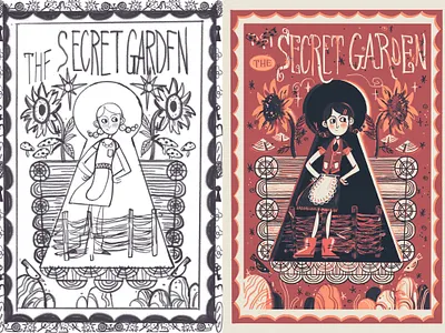 Book version red version childrenbook illustration sketch