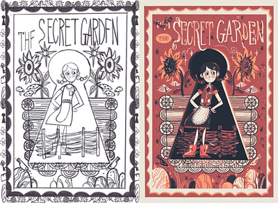 Book version red version childrenbook illustration sketch