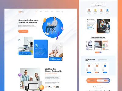 Business landing page agency branding business company corporate creative design illustration logo ui