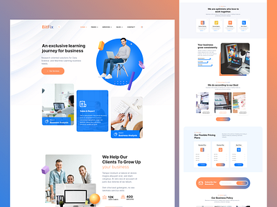 Business landing page agency branding business company corporate creative design illustration logo ui