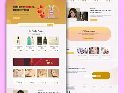 Cosmetic store adobe xd branding design figma graphic design graphics illustration logo ui