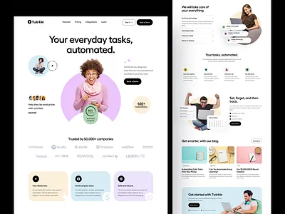 Task Management SaaS Website b2b website clean ui concept header homepage landingpage productivity project management project manager redesign saas saas product saas website task task management team manager todo uiux web design website design
