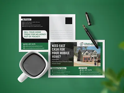 Real estate postcard design clean creative flyer postcard postcard design real estate postcard social media post