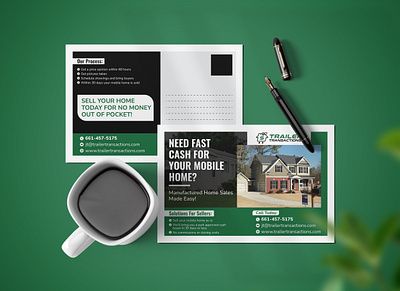 Real estate postcard design clean creative flyer postcard postcard design real estate postcard social media post