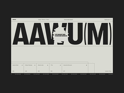 AAWU(M) — Art Against War in Ukraine animation art branding design interaction motion museum typography ui ukraine war war in ukraine website