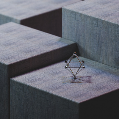 Cube Room 02 / Magnet 3d 3dart animation animation art c4d cinema4d cloner cube cubes jaykats magnet metal motion art octane perspective room stone