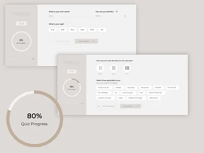 Quiz Question - Hair Analysis branding design hair problems quiz ui website