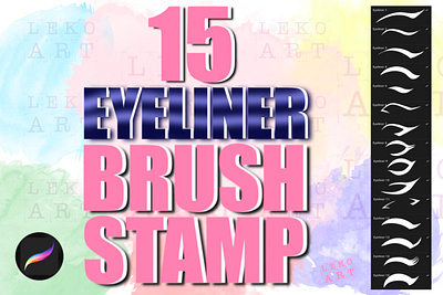 Eyeliner Brush Stamp Procreate brush stamp makeup brush procreate procreate brush procreate stamp