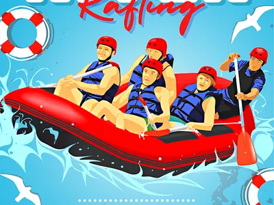 Resort/rafting template ad template canva business templet canva carousel template canva countdown template canva event template canva fair templatem canva flipbook template illustration