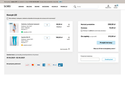 SORY checkout checkout desktop online store web design