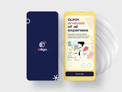 Billgo App For Expenses animation app app design branding business card control expenses finance history illustration management motion graphics notice onboarding optimise spending ui ui design ux design