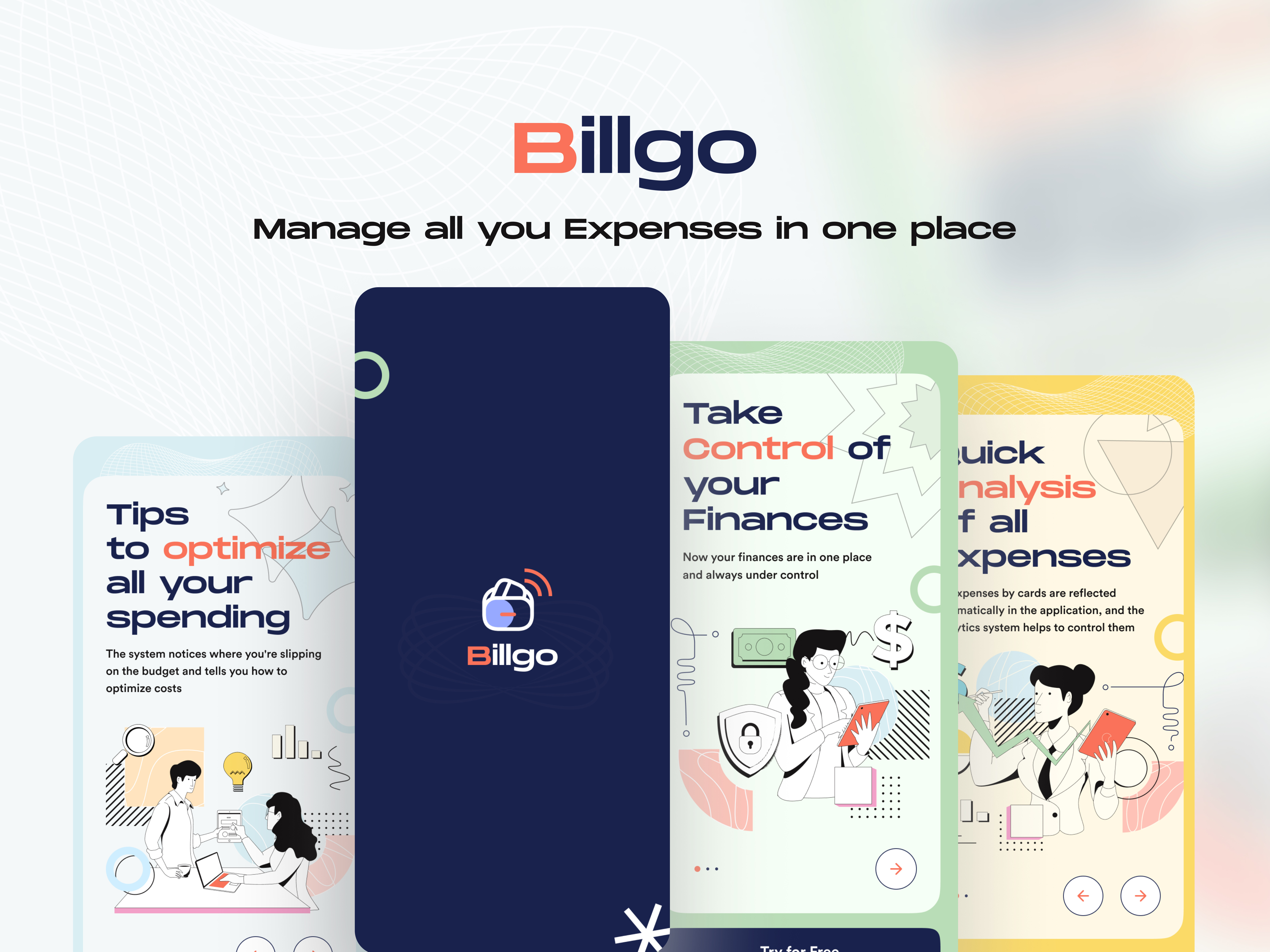 Example of Mobile App Design (5 Screens)