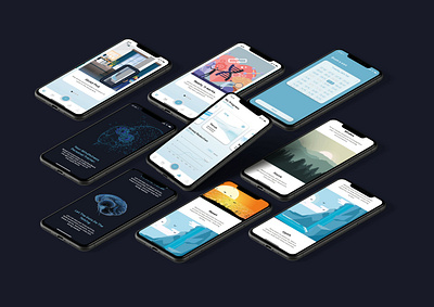 Sensü - The VR Mindfulness Experience app meditation meditation at work mindful work mindfulness app product design ui ux virtual relity