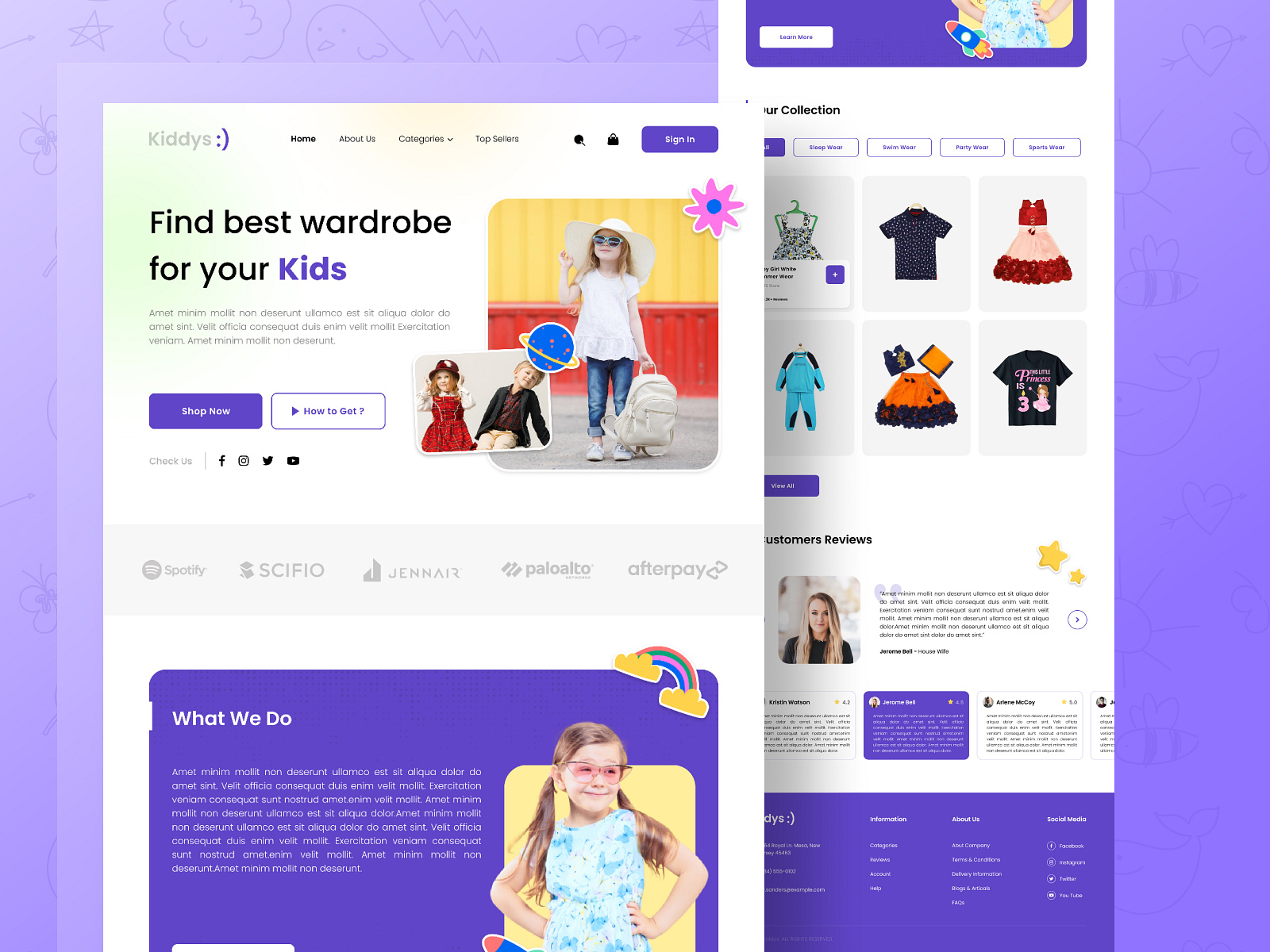 Kids wear eCommerce Website by Auxano Global Services on Dribbble