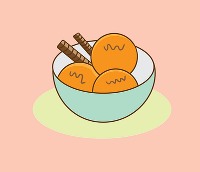 Ice cream ice icecream illustration mango vector vector drawing