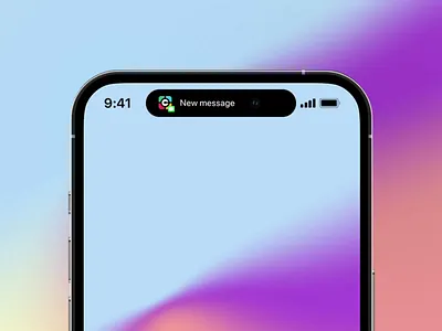 iPhone 14 Dynamic Island Mockup apple capi creative dynamic island dynamicisland ios iphone iphone14 message mobile mobileapp notifications ui