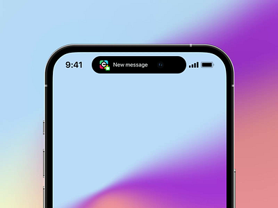 iPhone 14 Dynamic Island Mockup apple capi creative dynamic island dynamicisland ios iphone iphone14 message mobile mobileapp notifications ui