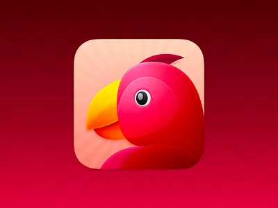 Parrot iOS App Icon animal app apple design icon illustration ios ipad iphone logo mac parrot sketch ui