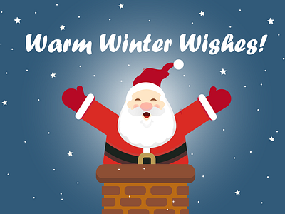 Merry Christmas and Happy New Year! celebrate christmastime graphic design illustration merrychristmas newyear postcard santa santababy snow