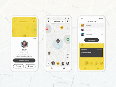 Family Tracker App app branding design ios iphone mobile ui ux