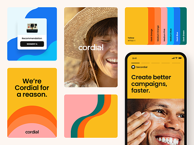 Branding Cordial, Visual Identity agency art direction assets brand branding california colors graphic design identity illustration marketing patterns saas shapes sun typography ui vector visual identity waves