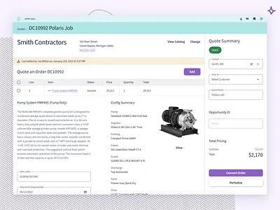 Sales Quote Supplier b2b clean cute datagrid enterprise header item manufacturing pastel quote redesign requisition sales software supplier supplies table ui ux web app