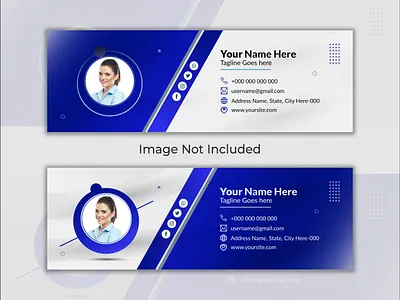 Email signature template branding design email signature graphic design social media post vector