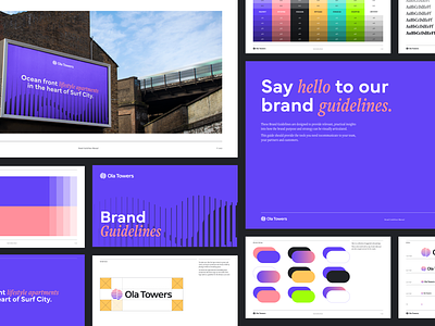 Ola Towers | Brand Book brand book branding colors crypto digital guide guidelines identity logo logotype pattern real estate styleguide token web3