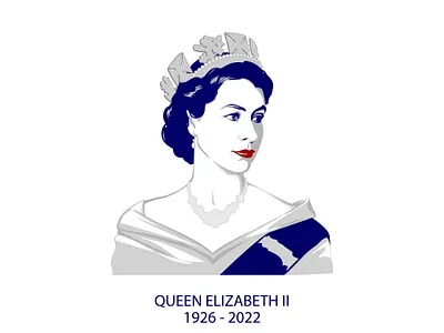 My tribute to Queen Elizabeth II branding character face graphic design hm illustration kingdom portrait queen tribute ui vector