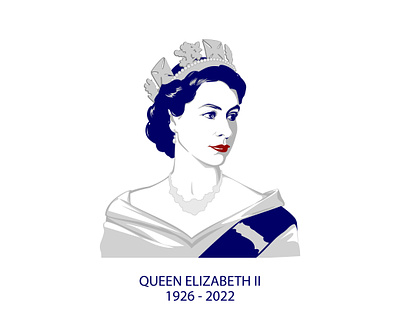 My tribute to Queen Elizabeth II branding character face graphic design hm illustration kingdom portrait queen tribute ui vector