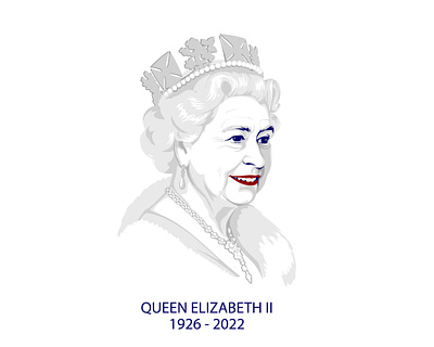 My tribute to Queen Elizabeth II branding character crown face graphic graphic design hm illustration kindom portrait queen tribute ui vector woman