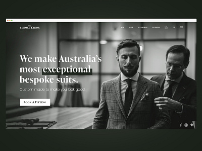 Bespoke Tailor Mockup adobe xd animation branding design graphic design logo ui web design webflow