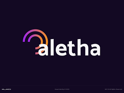 Aletha Colorful Logo Design adobe branding color colourful company concept creative design gradient graphic design idea illustration logo logo design minimal motion graphics simple startup ui vector