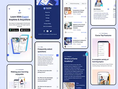 Curso - Online Course Responsive View academy course design education landing page learning online course professional responsive design teacher ui ui design ui kit web design