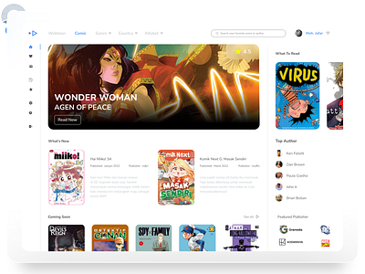 Comic Library Desktop App figma homepage landingpage mobileapp ui uidesign uiux