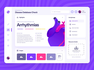 Asklepios Health - Disease Database Check Dashboard UI/UX 2d ai animation biology biotech cure disease drug health illustration medical medicine pharma pill purple science ui ux violet web design