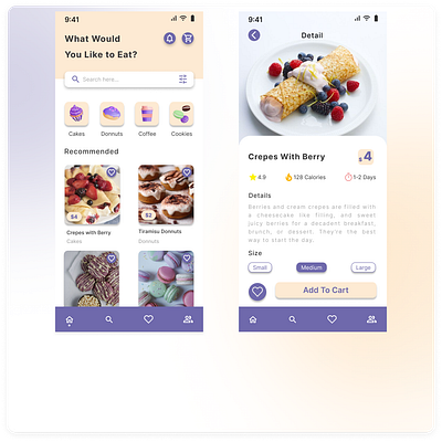 Bakery App bakery cakes donnuts mobile ui ux