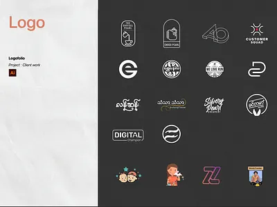 Logo Portfolio branding design graphic design illustration illustrator logo typography vector