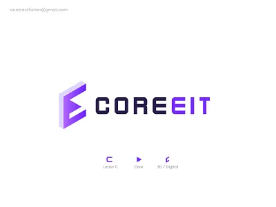 coreeit | tech logo design 3d logo data logo digital digital logo futuristic logo information technology it services logo logo logo design modern modern logo software logo software logo design tech tech logo tech logo design technology technology solutions