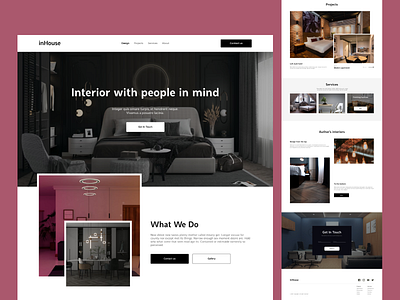 Interior Design Studio’s Site clean concept design figma interior interior site interior studio landing luxury minimalistic modern promo site typography ui ux web design