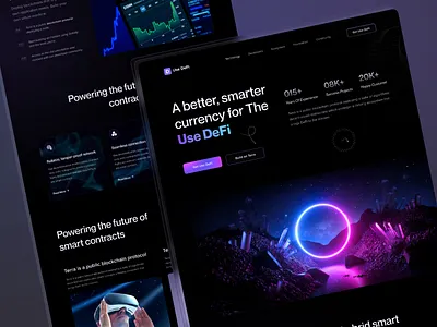 DeFi ~ Landing page benance bitcoin blockchain branding coin crypto crypto landing page crypto wallet crypto website cryptocurrency defi defi landing page ethereum finance landing page nft token ui design uiux web design