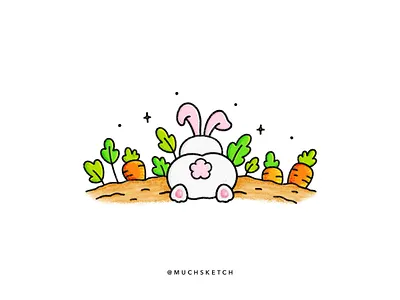 Carrot patch 🥕 affinity designer animal illustration baby animals bunny butt carrot character design cute easter garden gardening greenery illustration illustrator landscaping procreate rabbit vector vegetable veggies