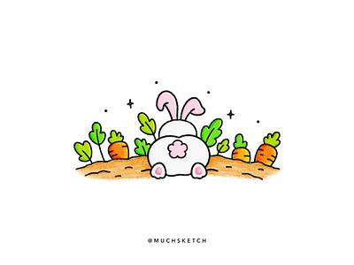 Carrot patch 🥕 affinity designer animal illustration baby animals bunny butt carrot character design cute easter garden gardening greenery illustration illustrator landscaping procreate rabbit vector vegetable veggies