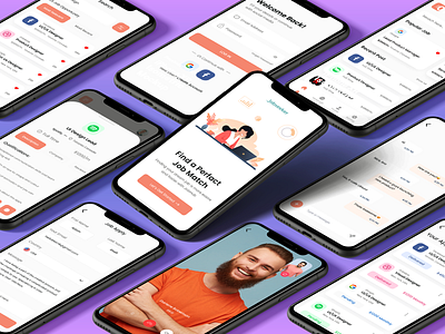 JobFinder App android app app design ios job job finder landing app mobile development ui ux