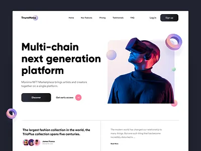 VR Landing Page daily ui challenge design graphic design homepage interface landing page minimal ui sketcn ui ui design ui designer ui ux design uius uiux user experience ux design web web ui webdesign weh site