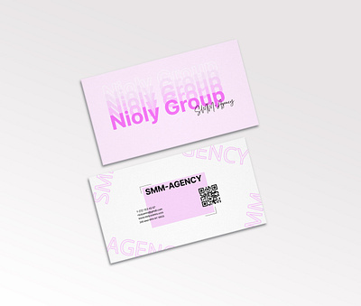 Business card layout for SMM agency branding business card design graphic design typography visit card