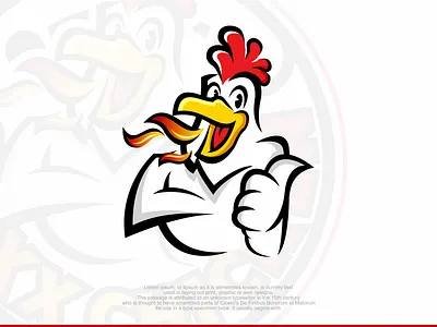 Fired Chicken graphic design illustration logo vector